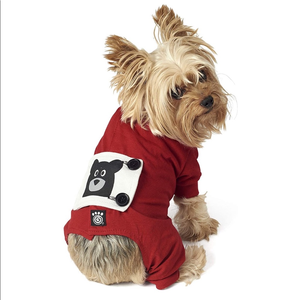 Red Teddy Bear Dog Pajama Onesie